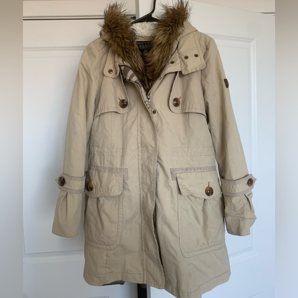 Eland Covertable Coat Jacket with detachable fur layer